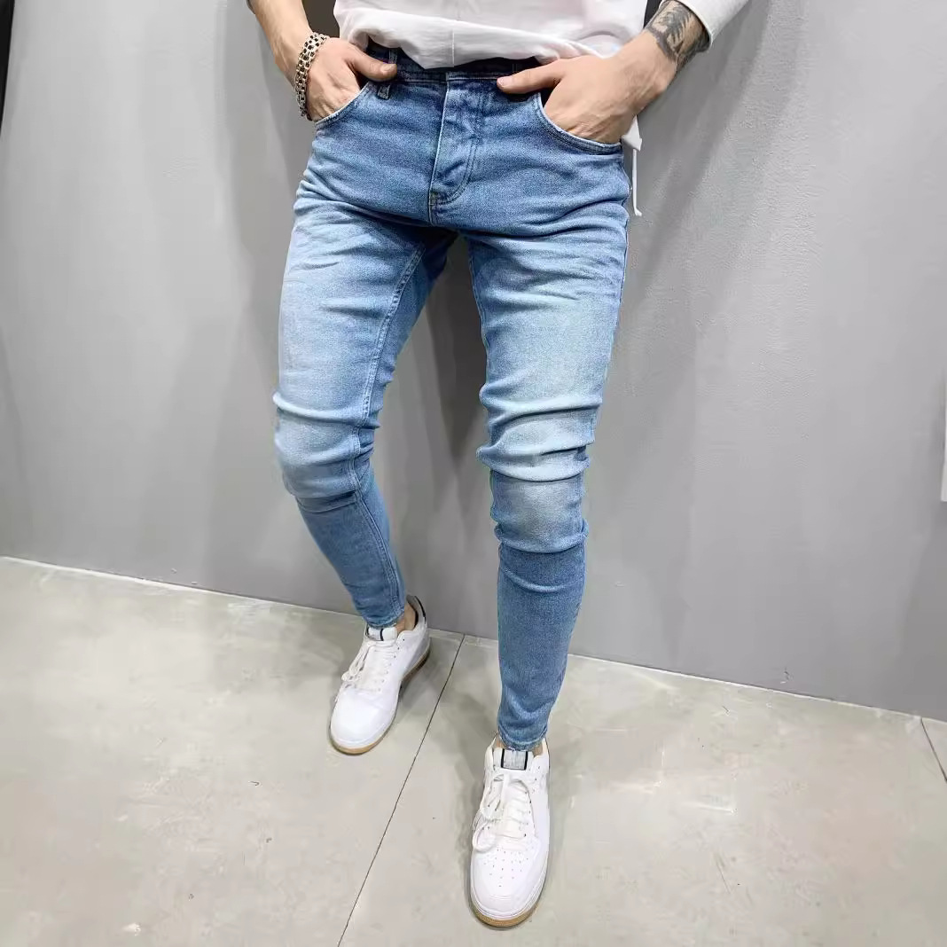 Men's Elastic Skinny Jeans Export Independent Station Classic Four-Color Nk362