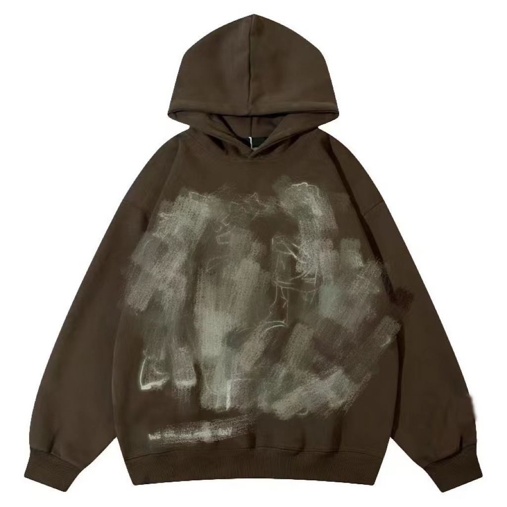 Autumn fashion brand hip hop street graffiti hoodie men's and women's retro casual sports couple sweater